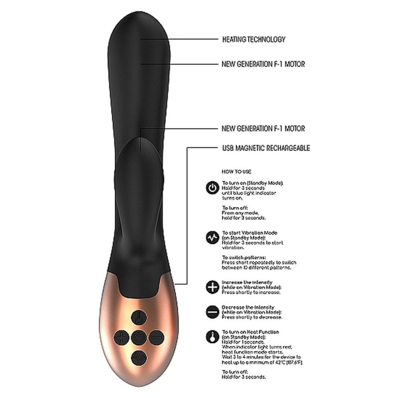 Heating G-Spot Vibrator - Exquisite - Black